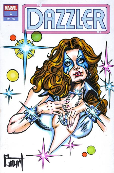 Dazzler #1 MARVEL COMICS COVER ART SIGNED AND REMARKED BY JESSICA COURT WITH DAZZLER SKETCH