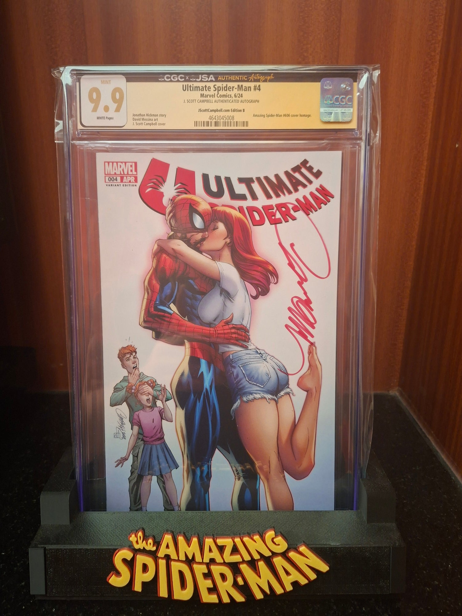 Ultimate Spider-Man #4 CGC 9.9 J. Scott Campbell 'Kissing, Ewww' Variant