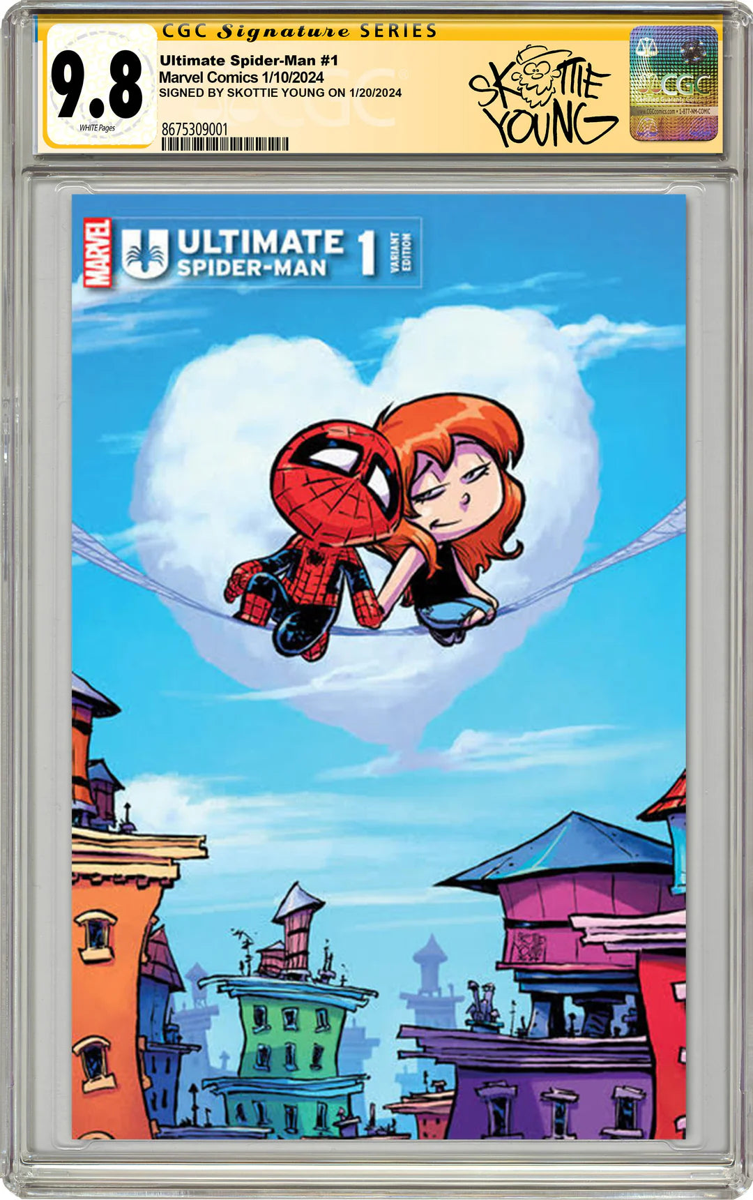 Ultimate Spider-Man #1 Skottie Young CGC Signature Series 9.8