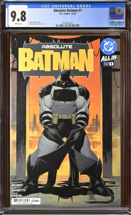 Absolute Batman #1 Nick Dragotta Series 9.8 CGC