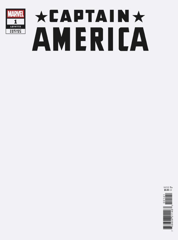 Captain America #1 Blank Variant