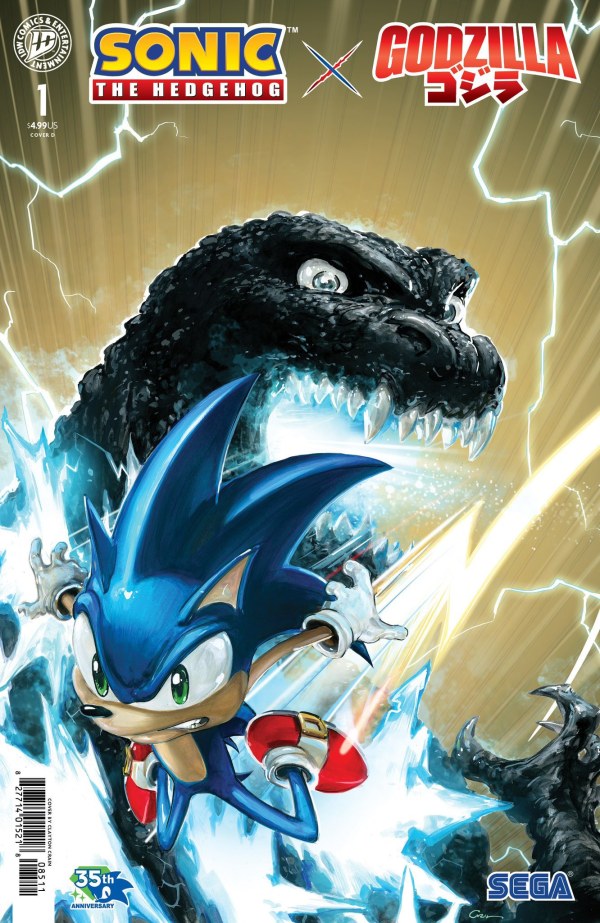 Sonic the Hedgehog x Godzilla #1 Cover D Clayton Crain Variant