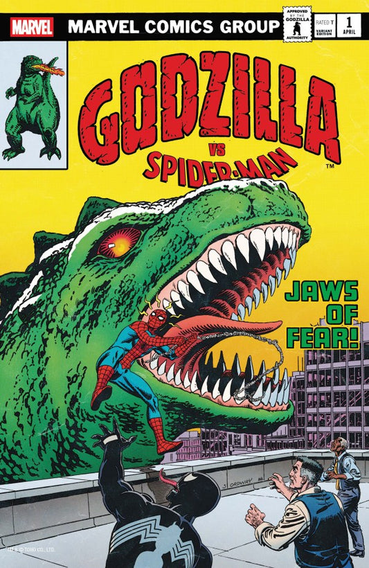 Godzilla vs. Spider-Man #1 Jerry Ordway Godzilla King of the Monsters Homage Variant
