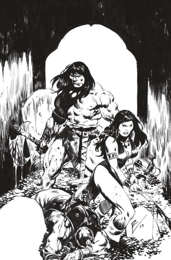 Conan the Barbarian #17 Roberto De La Torre Black & White Virgin Variant