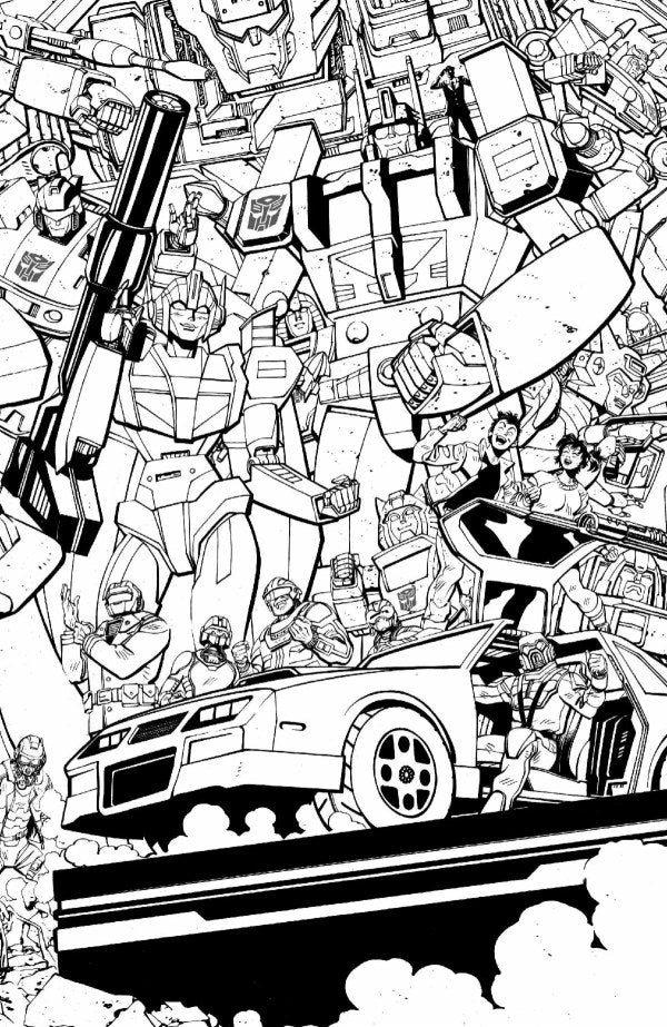 M.A.S.K. #1 Cover F Tom Reilly Black & White Energon Universe Third Anniversary Connecting Virgin Variant