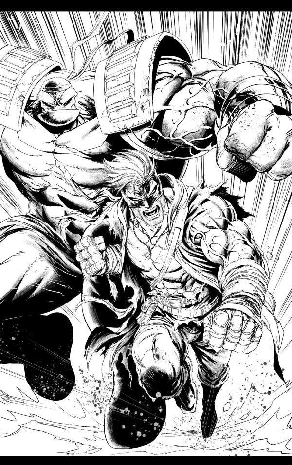 Final Boss #1 Cover J Tyler Kirkham Black & White Youngblood Team-Up Virgin Variant