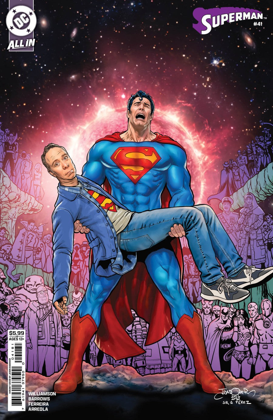 Superman #41 Cover F Jason Badower Stuart Fails to Save the Universe Variant