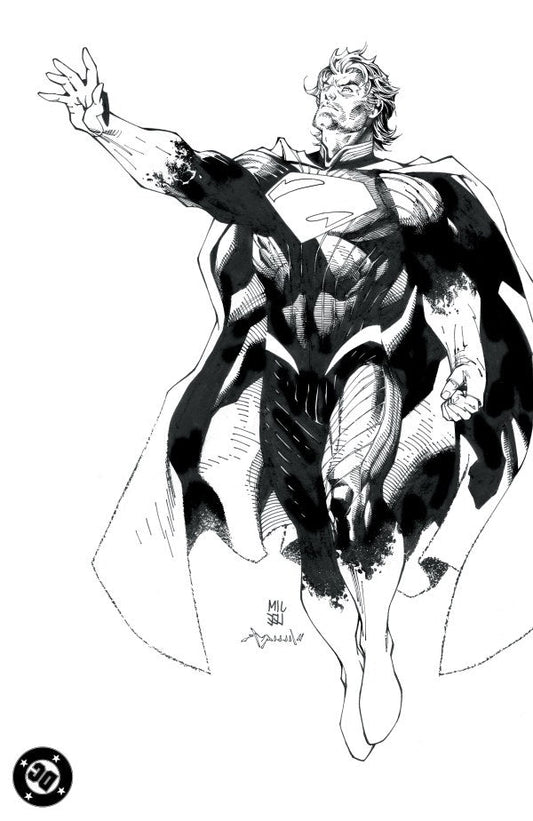 Absolute Superman #1 Cover H 1:100 Jim Lee Black & White Virgin Variant (FOMO Books Exclusive)