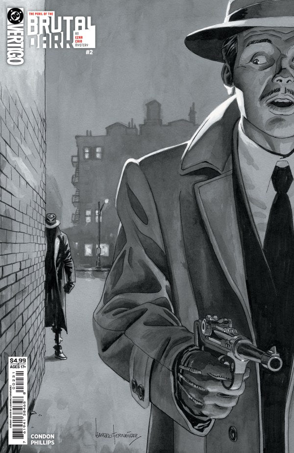 The Peril of the Brutal Dark: An Ezra Cain Mystery #2 Cover C Leandro Fernández Black & White Variant