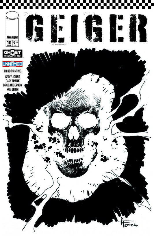Geiger #10 3rd Printing Gary Frank Black & White Variant