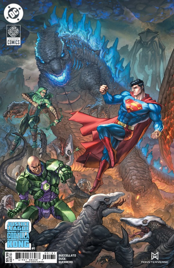 Justice League vs. Godzilla vs. Kong 2 #1 Cover C Alan Quah Connecting Variant (MEFCC 2026)