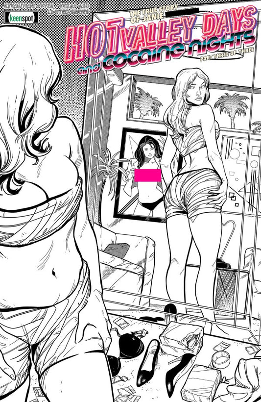 Hot Valley Days and Cocaine Nights #3 Cover B Farid Karami Black & White Variant