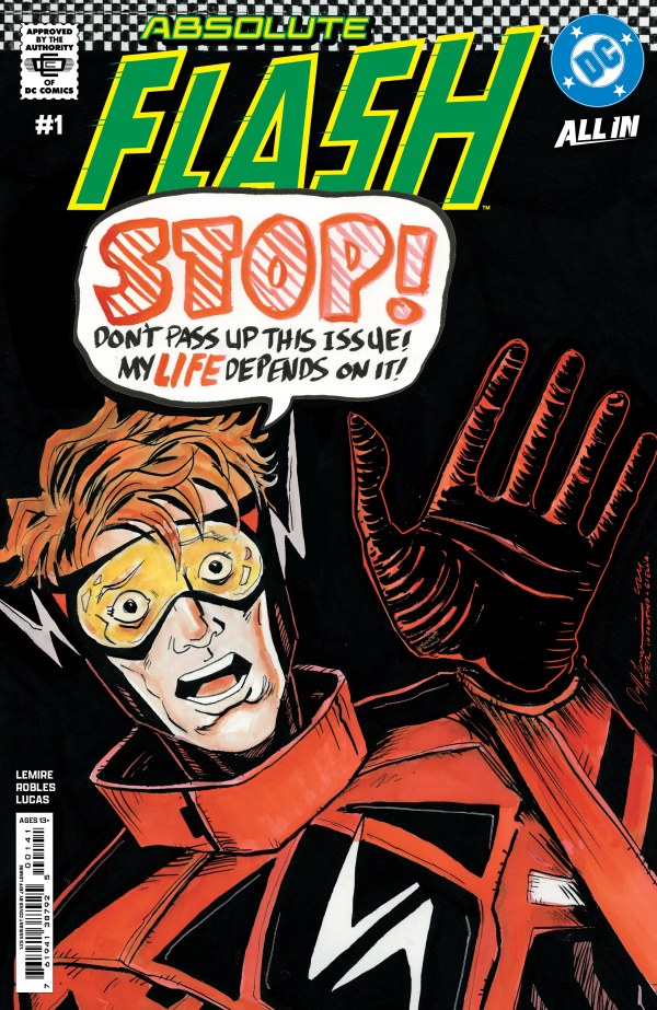 Absolute Flash #1 Cover I 1:25 Jeff Lemire Variant (Fomo Books Exclusive)