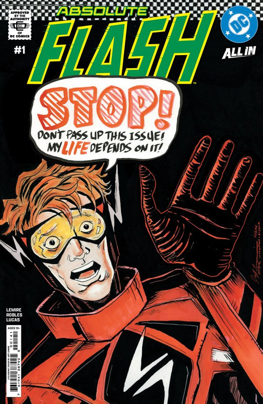 Absolute Flash #1 Cover I 1:25 Jeff Lemire Variant (Fomo Books Exclusive)