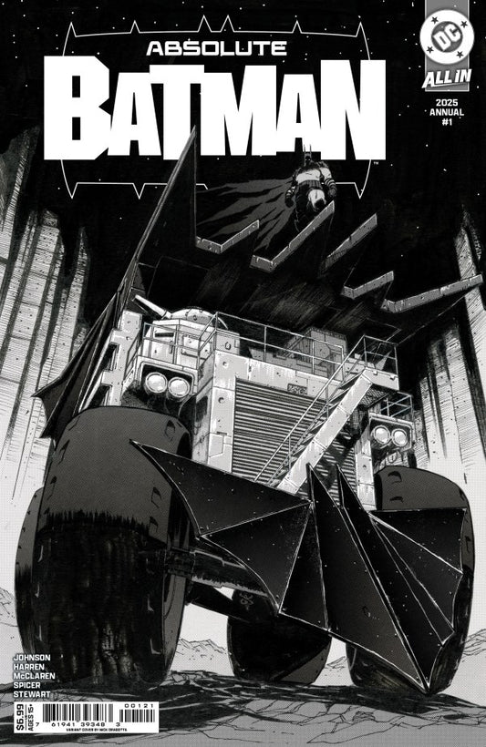 Absolute Batman 2025 Annual #1 Cover B Nick Dragotta Black & White Variant