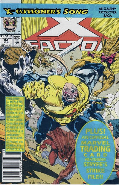 X-Factor #84 Newsstand Edition Polybagged With Trading Card