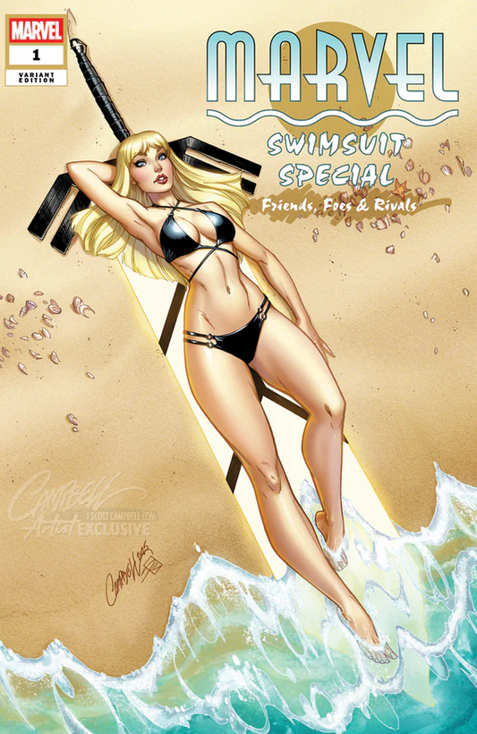 Marvel Swimsuit Special: Friends, Foes & Rivals #1 J. Scott Campbell Webstore Magik Variant