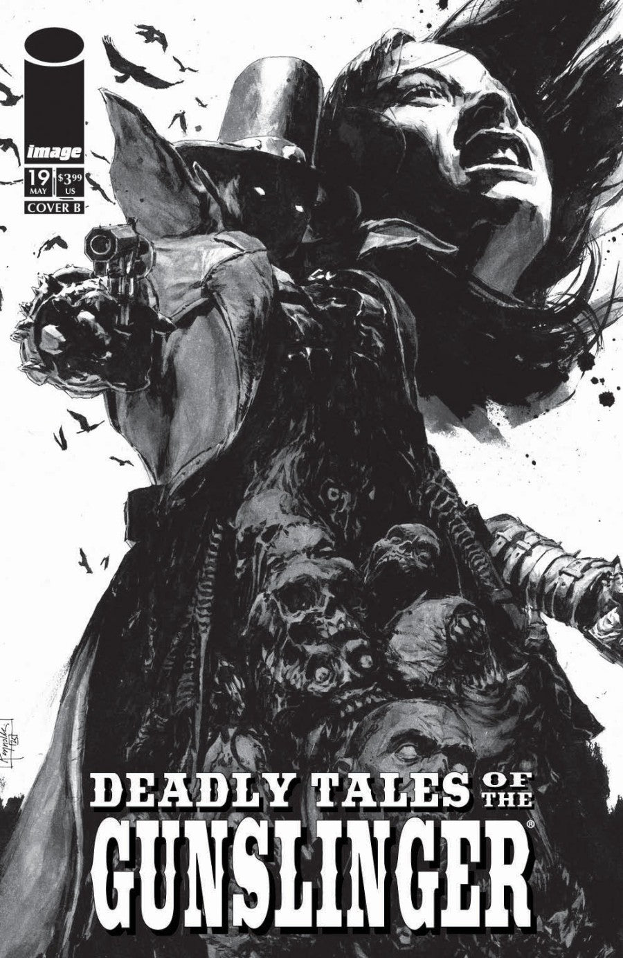 Deadly Tales of the Gunslinger Spawn #19 Cover B Patric Reynolds Black & White Variant