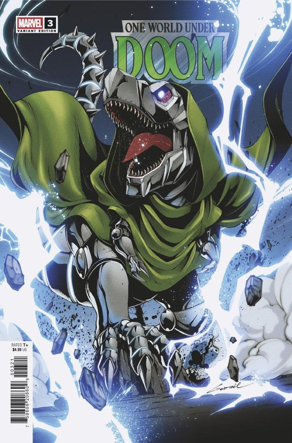 One World Under Doom #3 Godtail Doomasaur Variant