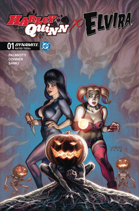 Harley Quinn X Elvira #1 Cover C Joseph Michael Linsner Variant