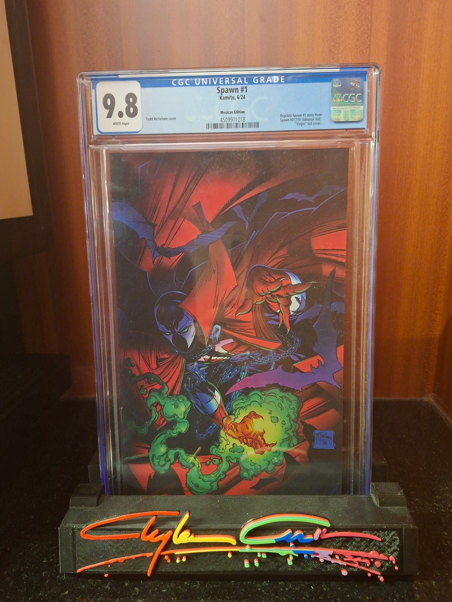 SPAWN #1 CGC 9.8 VIRGIN FOIL COVER MEXICAN COVER