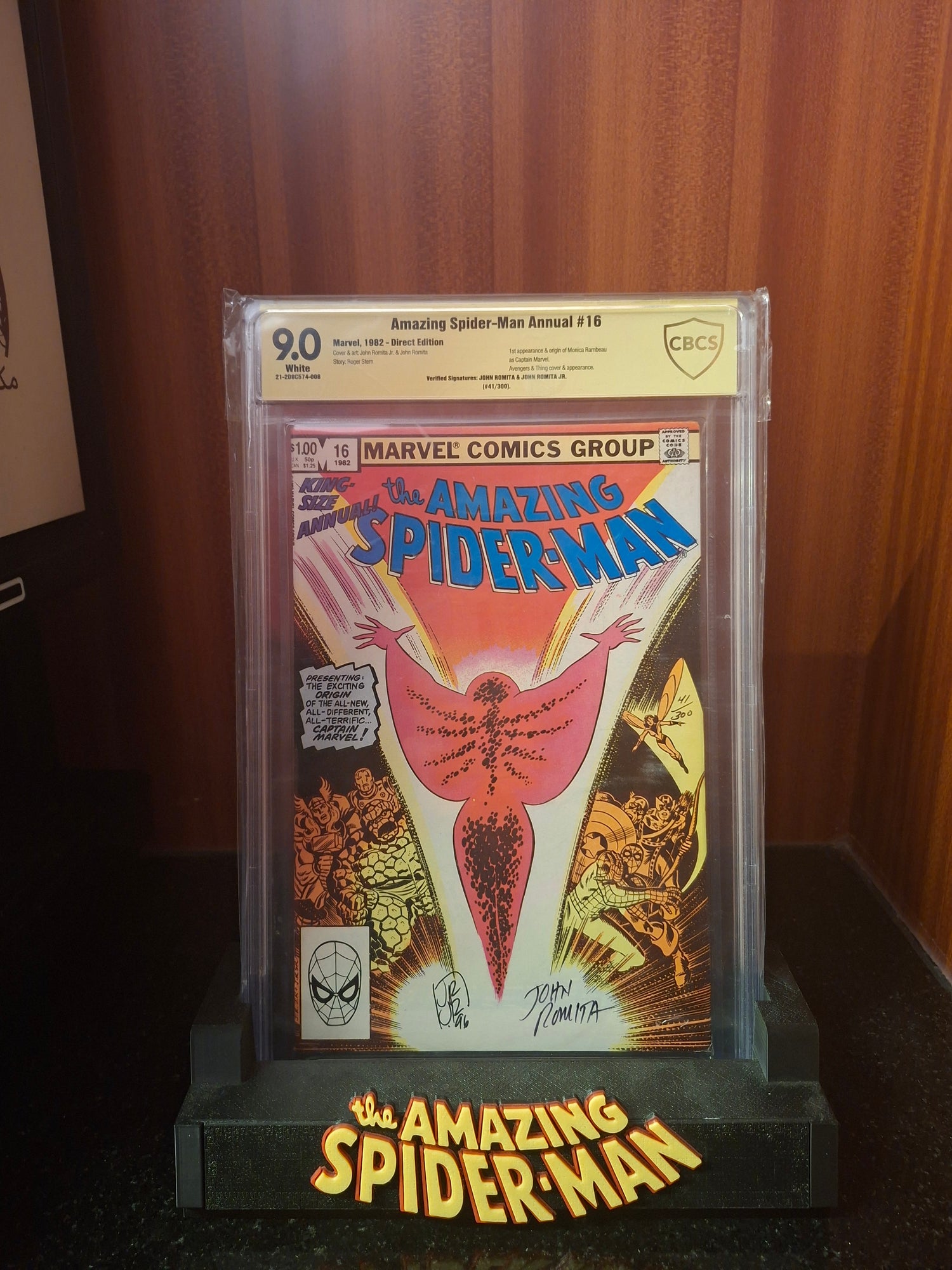 Amazing Spider-man Annual 16 CBCS 1st Appearance Monica Rambeau Verified SIGNATURES of Jon Romita & John Romita jr