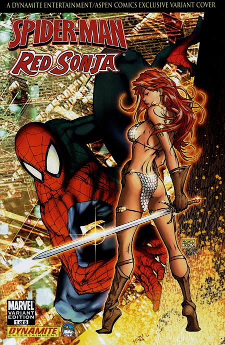 SPIDER-MAN RED SONJA #1 DYNAMITE ASPEN EXCLUSIVE BY MICHAEL TURNER CGC GRADED 9.6