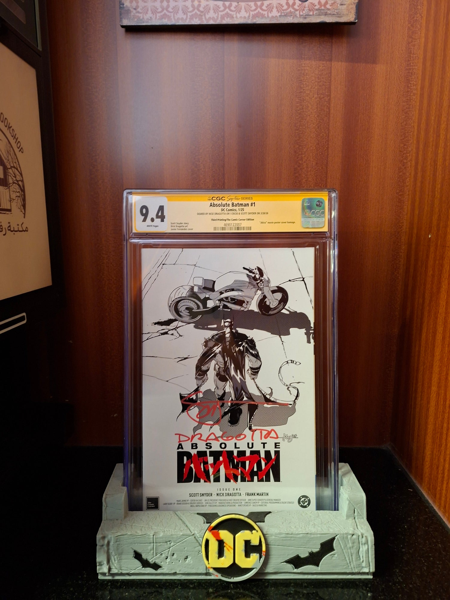 Absolute Batman #1 AKIRA VARIANT - CGC 9.4 Signed Snyder + Dragotta