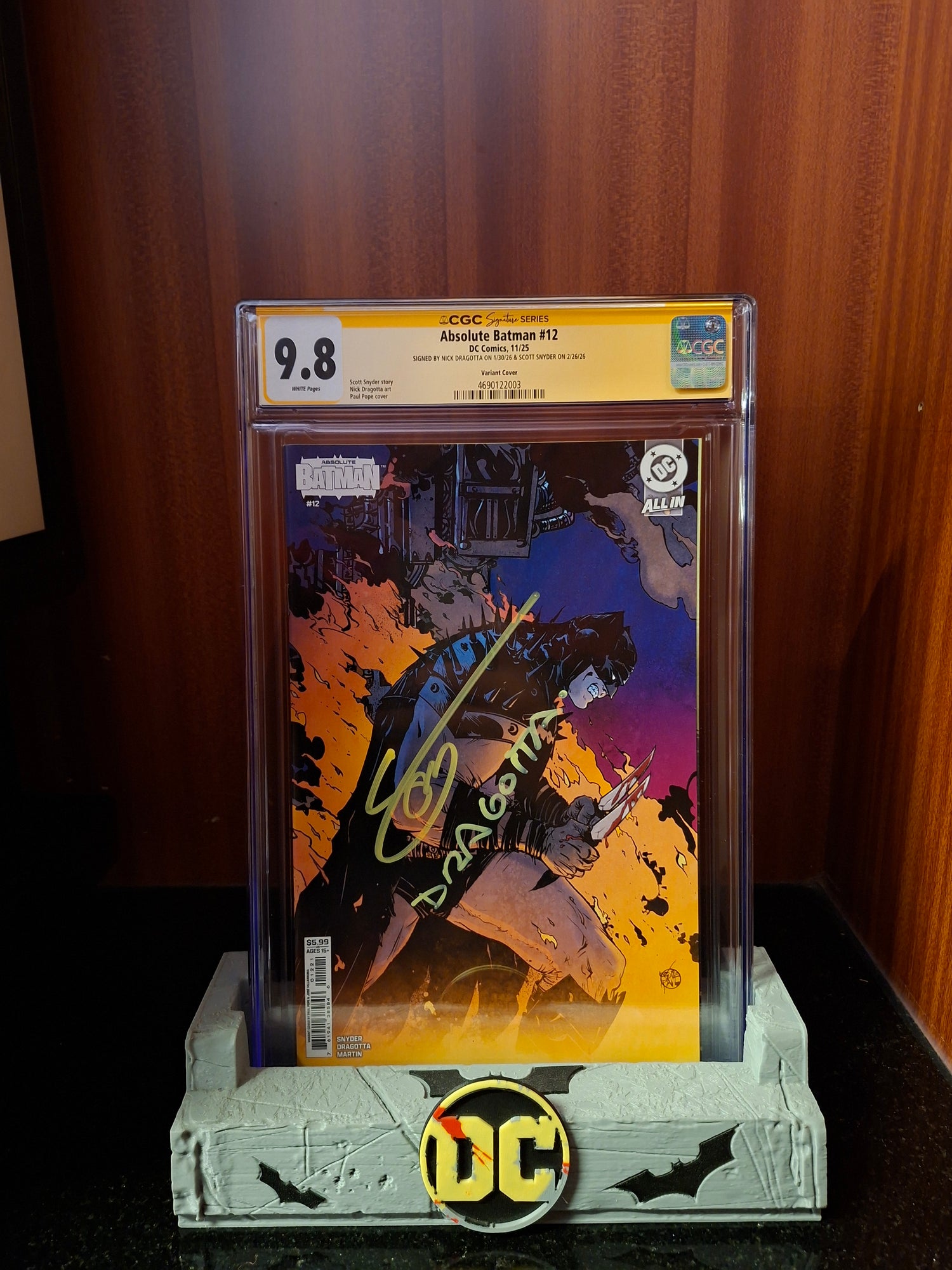 Absolute Batman #12 CGC 9.8 Snyder & Dragotta.
