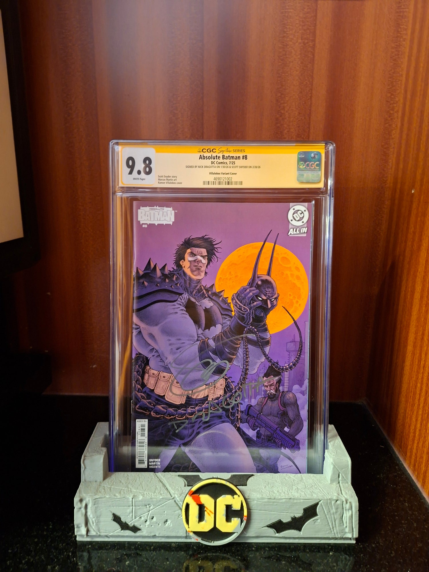 Absolute Batman #8 1:25 Ratio CGC SS 9.8 Snyder & Dragotta.