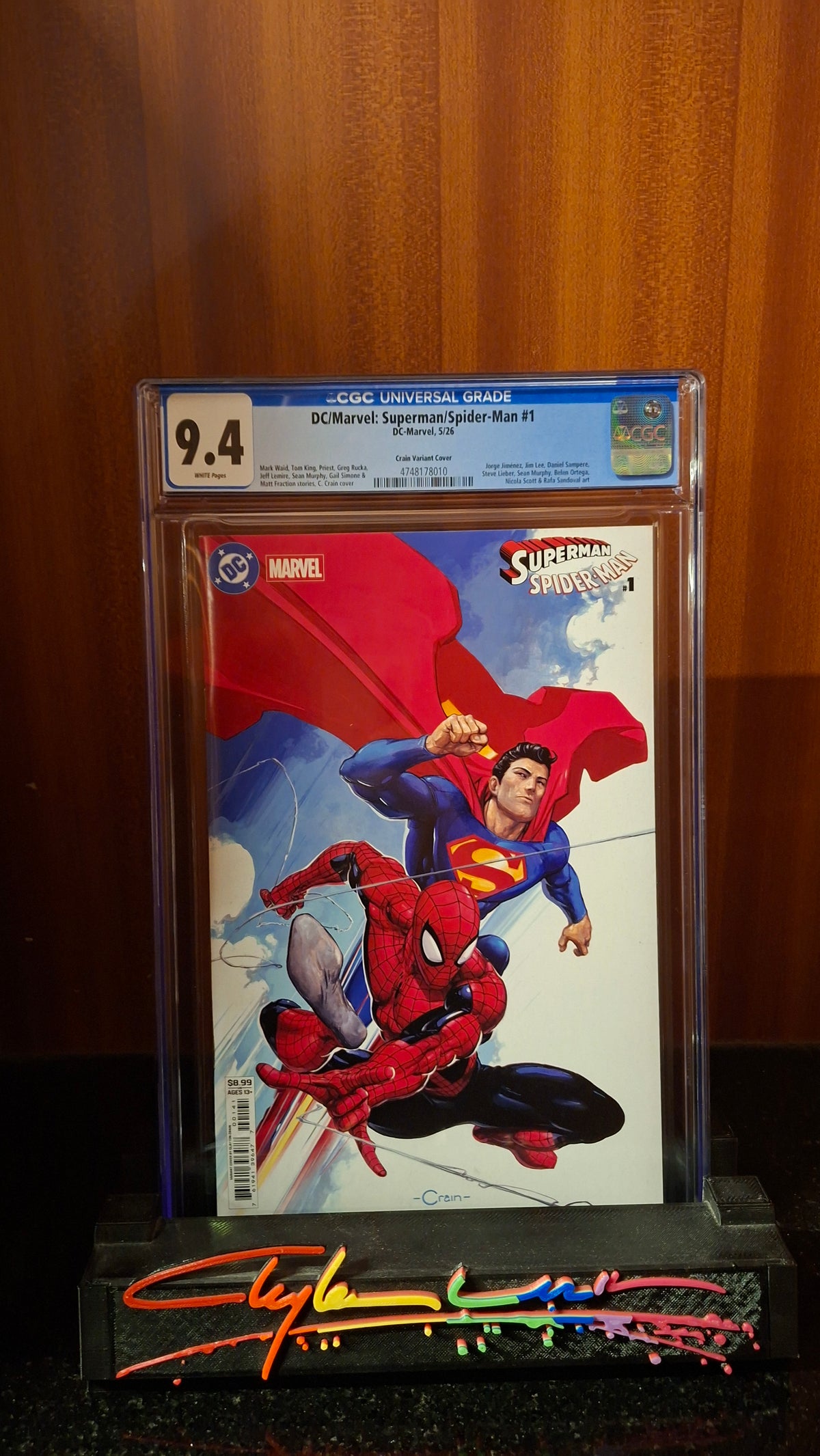 Superman Spider-Man 1 CGC 9.4 crain Variant