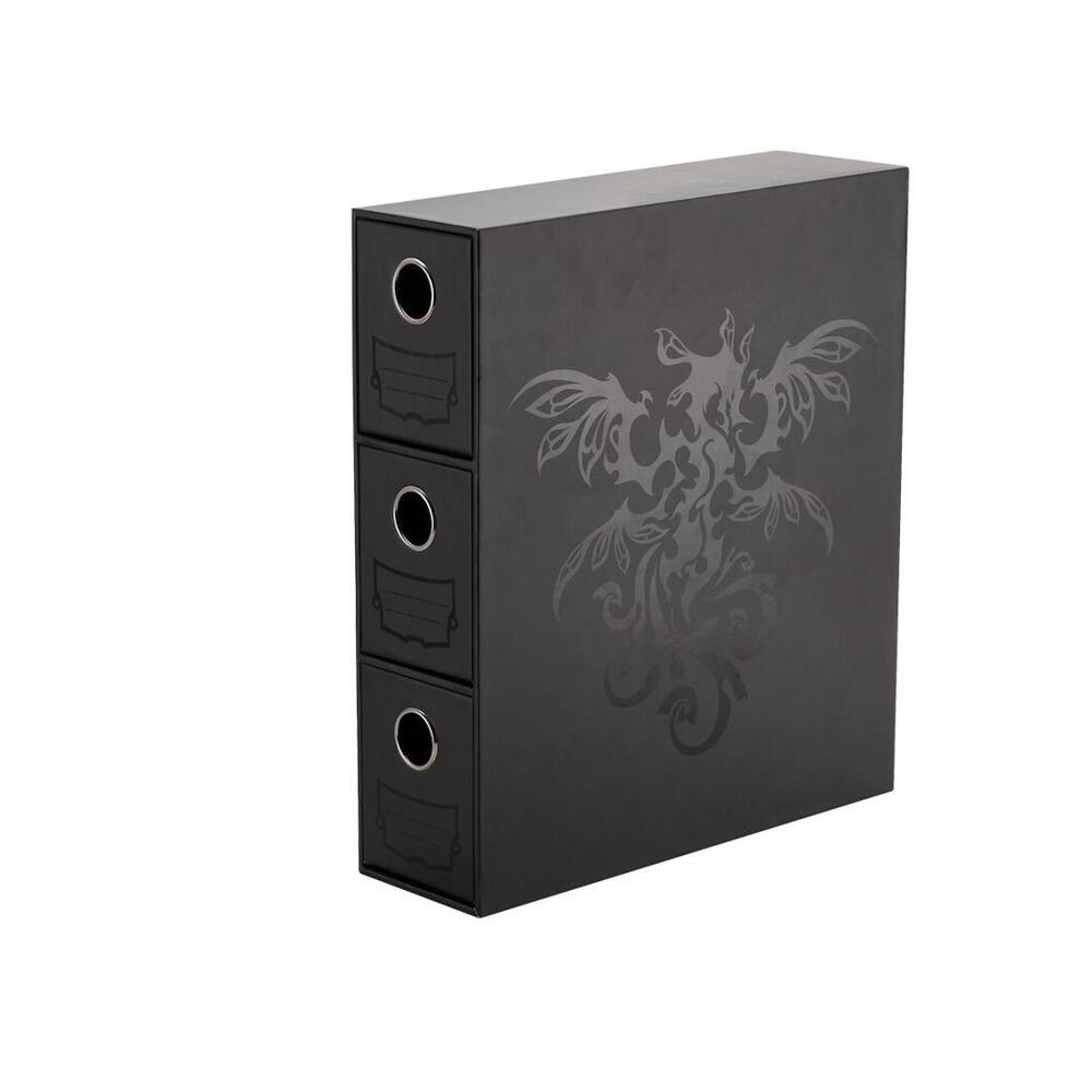 Fortress 3 Card Drawers - Black - Dragon Shield Accessories (DSA) Vertical