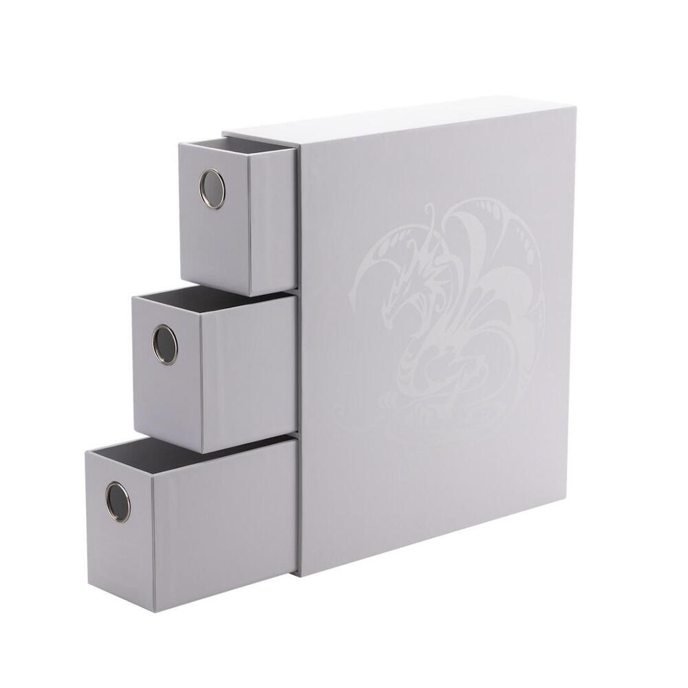 Fortress 3 Card Drawers - White - Dragon Shield Accessories (DSA) Vertical