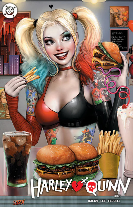 The 616 Comics HARLEY QUINN 45 SZERDY 616 DINER TATTOO Trade Dress Variant A LTD 3000