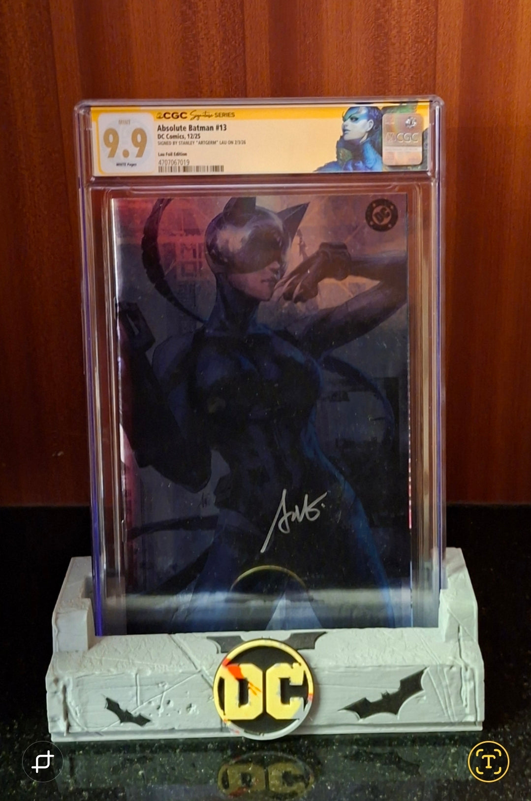 Absolute Batman #13 9.9 CGC Artgerm Signed 1st Printing Custom Label