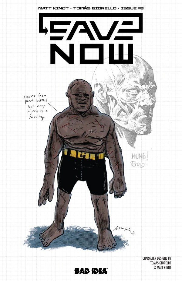 Save Now #3 Cover B Matt Kindt Character Design Variant