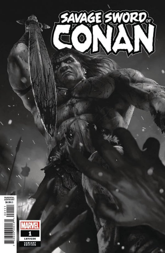 Savage Sword of Conan #1 1:50 Rahzzah Black & White Variant (2019)