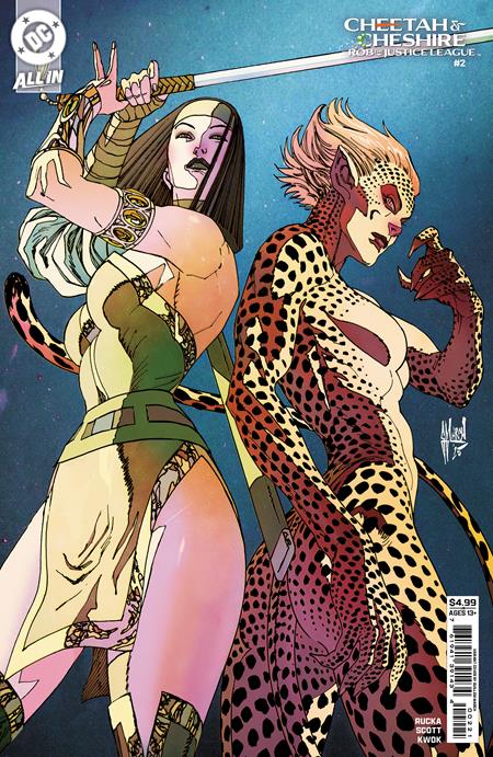 Cheetah and Cheshire Rob the Justice League #2 Cover C Guillem March Variant