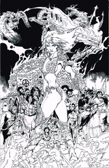Red Sonja Noir: The Plunder & The Princess #1 Cover K Roberto Castro Black & White Variant