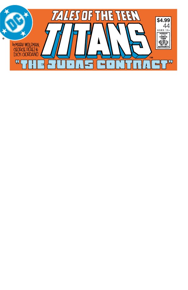 Tales of the Teen Titans #44 Facsimile Edition 2024 Blank Variant