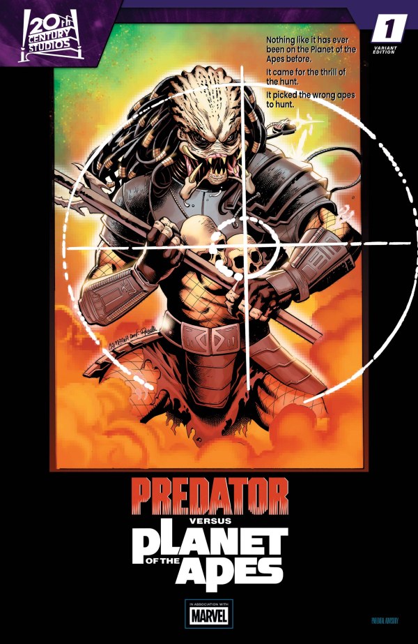 Predator vs. the Planet of the Apes #1 Chris Campana Movie Poster Homage Variant