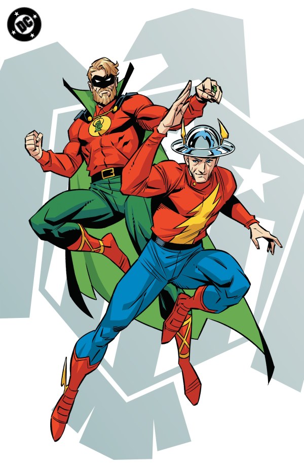 JSA #17 Cover D Diego Olortegui Corner Box Spot Foil Virgin Variant