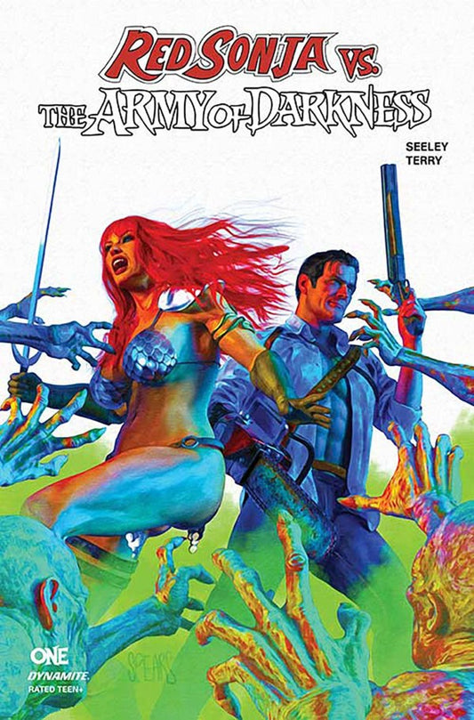Red Sonja vs. the Army of Darkness #1 Cover T Mark Spears White Foil Variant