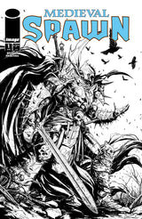 Medieval Spawn #1 2nd Printing Raymond Gay Black & White Variant