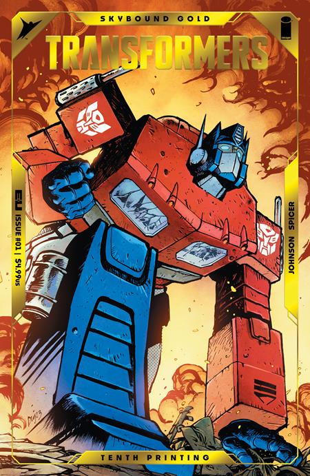 Transformers #1 10th Printing Embossed Foil