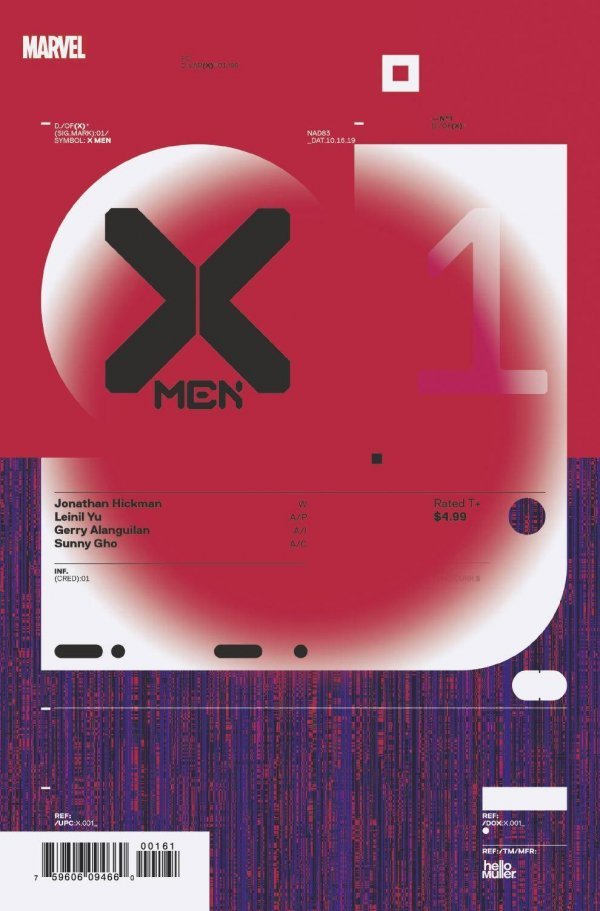 X-Men #1 1:10 Tom Muller Design Variant (2019)