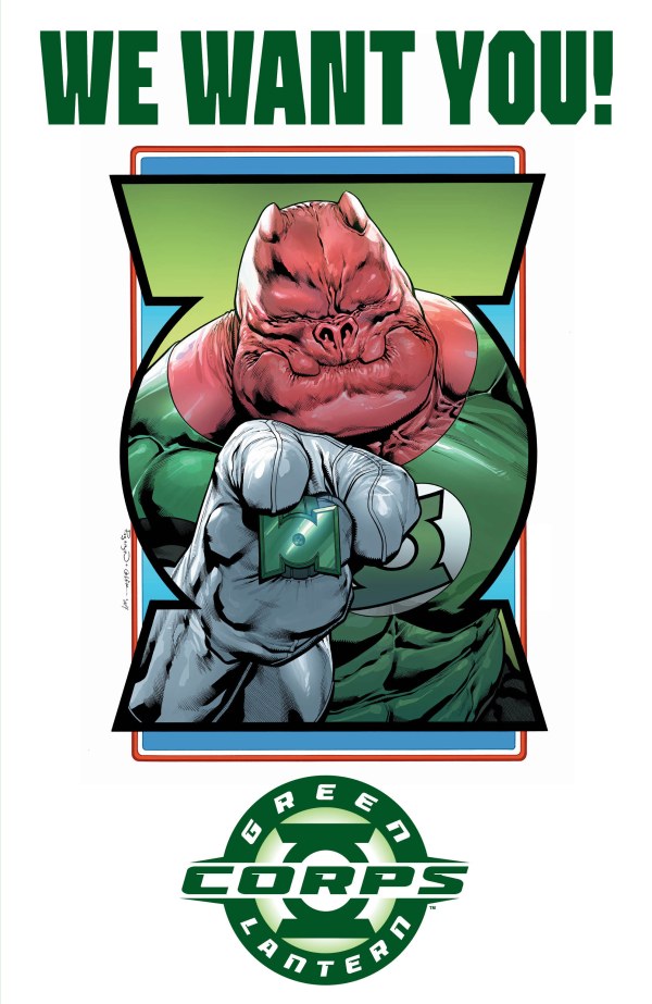 Green Lantern Corps #2 Cover E Fernando Pasarin Recruitment Poster Acetate Virgin Variant