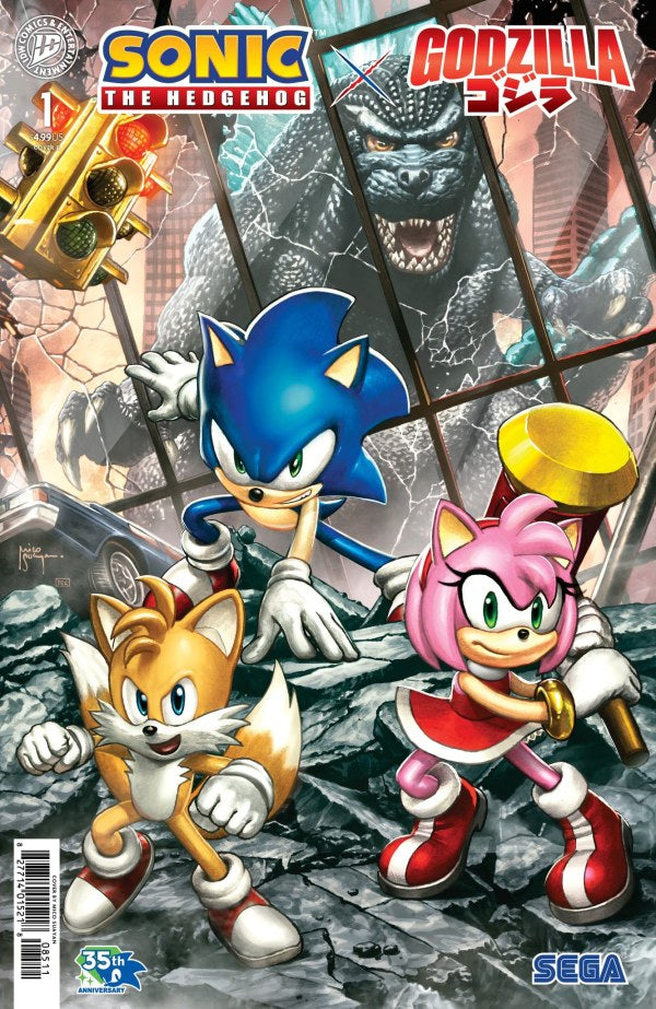 Sonic the Hedgehog x Godzilla #1 Cover E Mico Suayan Variant
