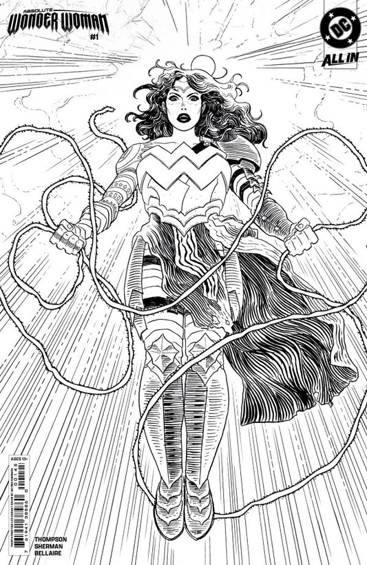 Absolute Wonder Woman #1 4th Printing 1:25 Hayden Sherman Black & White