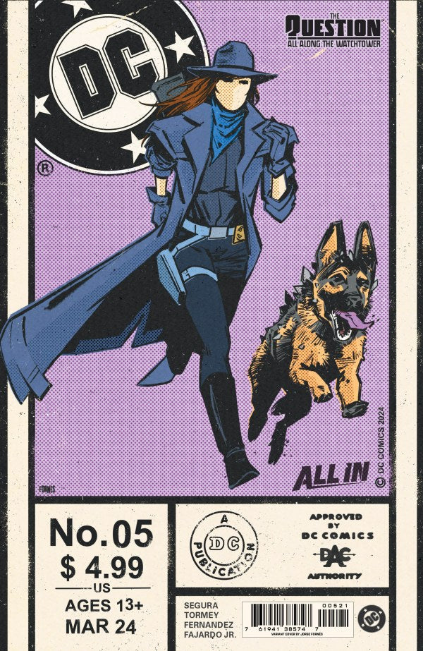The Question: All Along the Watchtower #5 Cover B Jorge Fornés Variant
